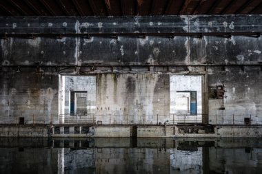 Bordeaux, Fransa - Bordeaux / Fransa - 18 Nisan 2018: Betasom denizaltı sığınağı.