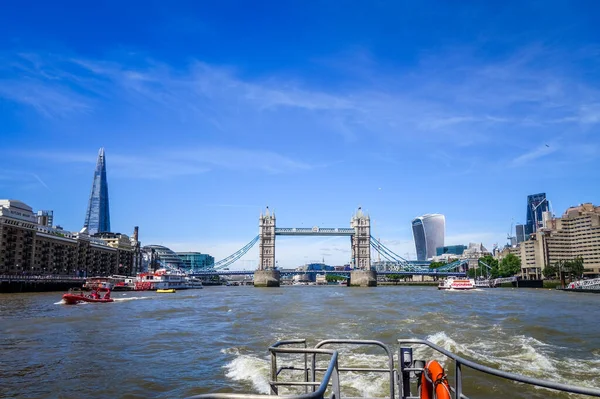 London Червня 2017 Tower Bridge View Thames Shard Building — стокове фото