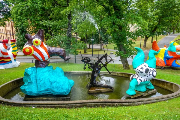 Estocolmo Suecia Agosto 2017 Niki Saint Phalle Jean Tinguely Esculturas — Foto de Stock