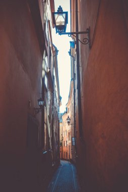 Gamla Stan Stockholm, İsveç 'te eski bir sokak