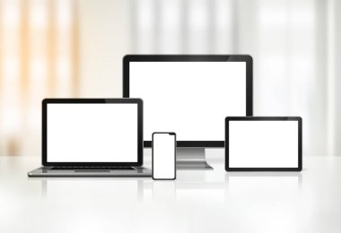 3D bilgisayar, dizüstü bilgisayar, cep telefonu ve dijital tablet bilgisayar - ofis geçmişi