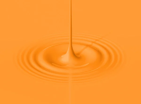 Gota Milkshake Laranja Salpicando Fazendo Ondulação Ilustração — Fotografia de Stock
