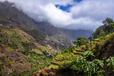 Santo Antao adasındaki Paul Valley manzarası, Cape Verde, Afrika