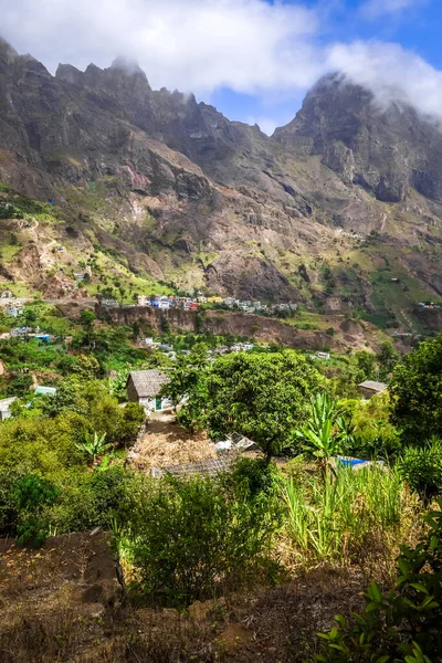 Paul Valley Τοπίο Στο Νησί Santo Antao Πράσινο Ακρωτήριο Αφρική — Φωτογραφία Αρχείου