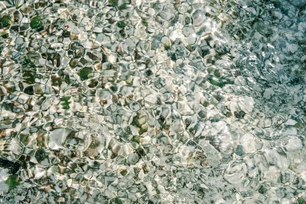 Mosaico Marino Naturale Realizzato Pietre Aggregate — Foto Stock