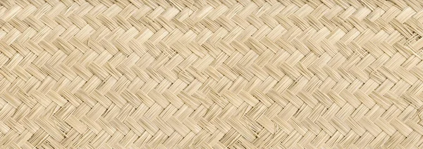 Gewebe Licht Bambusmatte Textur Hintergrund Banner — Stockfoto