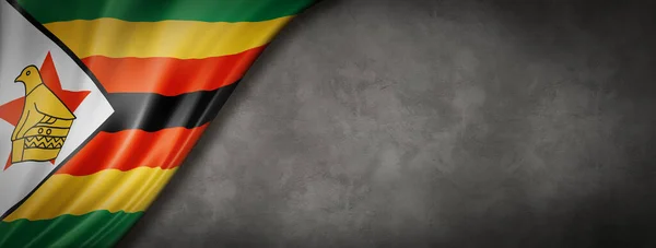 짐바브웨는 콘크리트 깃발을 꽂는다 파노라마 — 스톡 사진