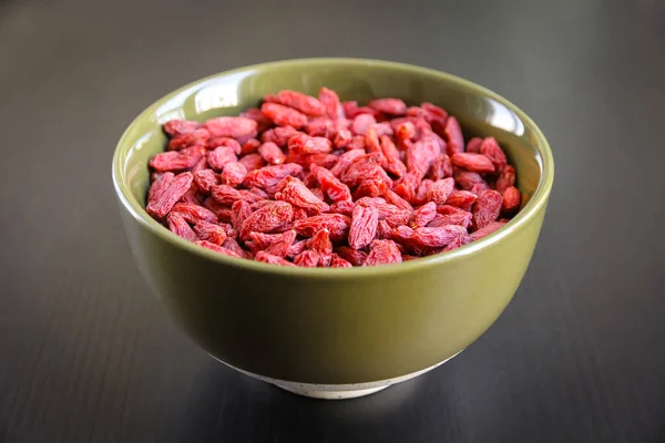 Goji Berries Dried Superfood Bowl — Stock Photo, Image