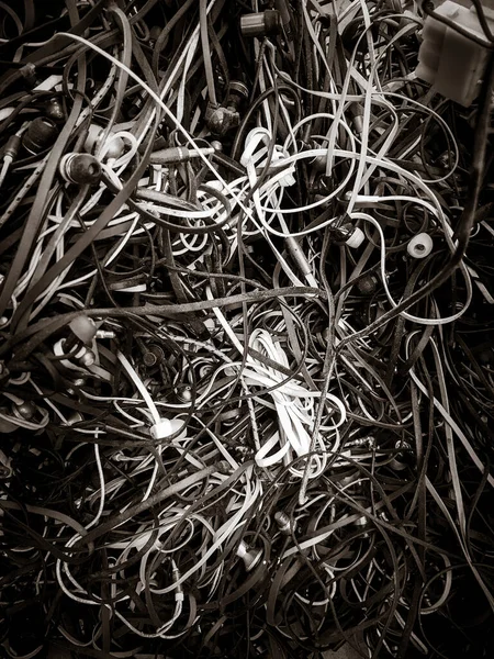 Старые Электрические Провода Черно Белый Обои Фоне — стоковое фото