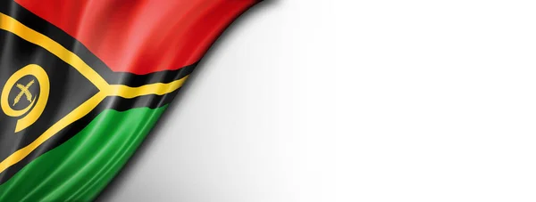 Vanuatu Flag Isolated White Horizontal Panoramic Banner — Stock Photo, Image