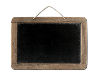 Eski tip karatahta izole edilmiş. Şeffaf arkaplan