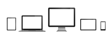 3D bilgisayar, dizüstü bilgisayar, cep telefonu ve dijital tablet - saydam arkaplan üzerinde izole