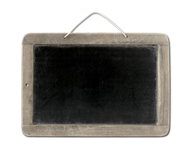 Eski tip karatahta izole edilmiş. Şeffaf arkaplan