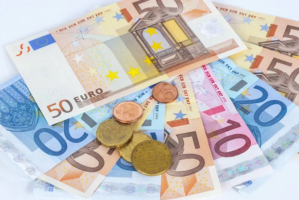Billets Monnaie Euros — стокове фото