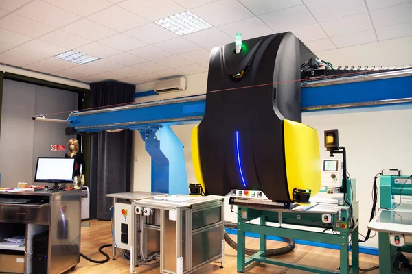 Cnc Machine Voor Het Snijden Van Stoffen Textiel Leder — Stockfoto