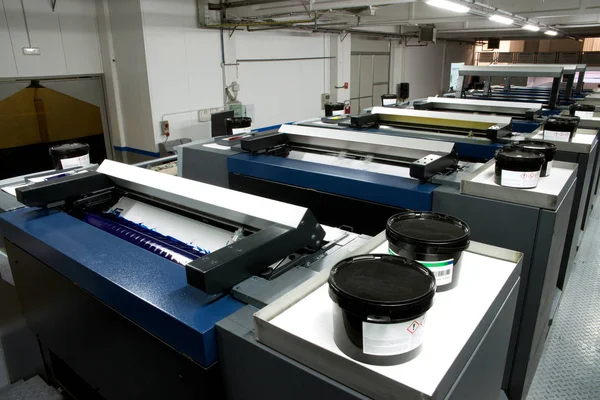 Impresión Prensa Máquina Offset Técnica Impresión Donde Imagen Entintada Transfiere —  Fotos de Stock
