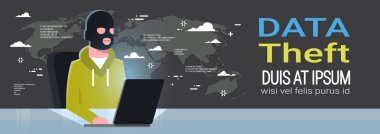 Adam siyah oturan bilgisayar Hacker etkinlik kavramı virüs veri gizlilik saldırı Internet bilgi güvenlik düz arka plan maske