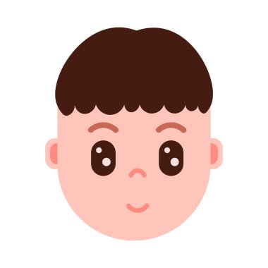 Oğlum baş yüz duygularla, avatar karakter, farklı erkek duygular konsepti ile sürpriz yüz adamım. düz tasarım.