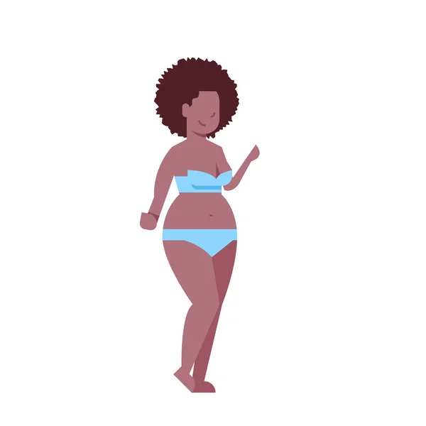 Bikini žena bod ruku na bílém pozadí tělo tvar koncept ploché styl vektorové ilustrace — Stockový vektor