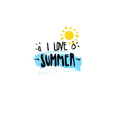 aşk yaz rozet izole tipografik tasarım etiketi. Logo, şablonlar, davet için yazı, tebrik kartı, baskılar ve posterler sezon tatil.