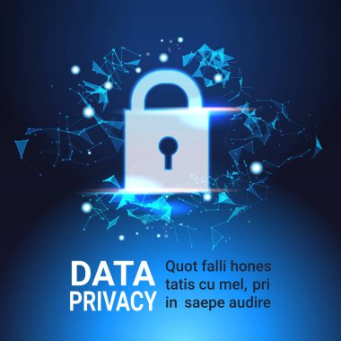 asma kilit veri koruma gizlilik kavramı. Gdpr. siber güvenlik ağ arka plan. kişisel bilgileri koruma. internet teknoloji ağ bağlantısı