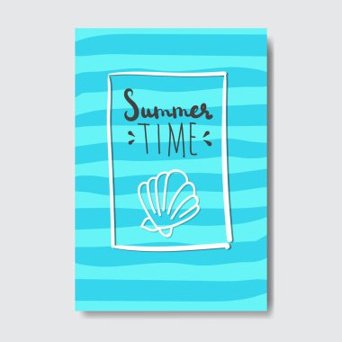 Yaz saati rozet izole tipografik tasarım etiketi. Logo, şablonlar, davet için yazı, tebrik kartı, baskılar ve posterler sezon tatil.