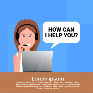 çağrı merkezi kulaklık aracı kadın kabarcık istemci desteği online işleç, müşteri ve teknik servisi simgesini, sohbet kavramı, kopya alanı düz tasarım