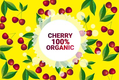kiraz meyve renkli daire kopya alanı taze meyve desen arka plan sağlıklı yaşam tarzı ya da diyet kavram üzerinde organik