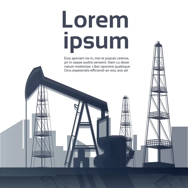 Fabrika Binası doğa hava kirliliği bitki boru atık. bir petrol sondaj beyaz arka plan üzerinde silüeti. düz kopya alanı