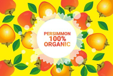 Trabzon hurması meyve renkli daire kopya alanı taze meyve organik desen arka plan sağlıklı yaşam tarzı ya da diyet kavramı