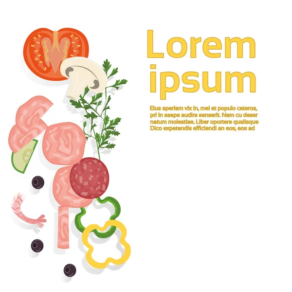 Pizza, izole malzemeler tasarım pizza konsepti, beyaz arka plan kopya alanı üzerinde pizzacı için menü