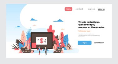 Erkek ve kadın doları banknot para yığını arka plan elini tut para çantası servet büyüme kavramı tam kopyaya alan yatay