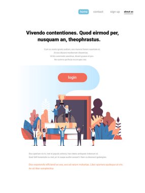 kavramı kitap yığını arka plan erkek ve kadın takım kazanan ödül Altın Kupası üzerinde başarılı düz dikey kopya alanı çalışma