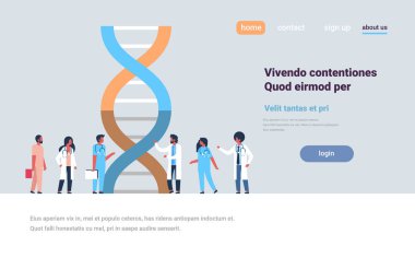Grup doktor hastane Dna genetik analiz forum iletişim çeşitli tıbbi işçi yatay kopya alanı düz