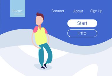 adam siluet ayakta poz elleri cebinde arka plan erkek çizgi film karakteri tam uzunlukta yatay düz