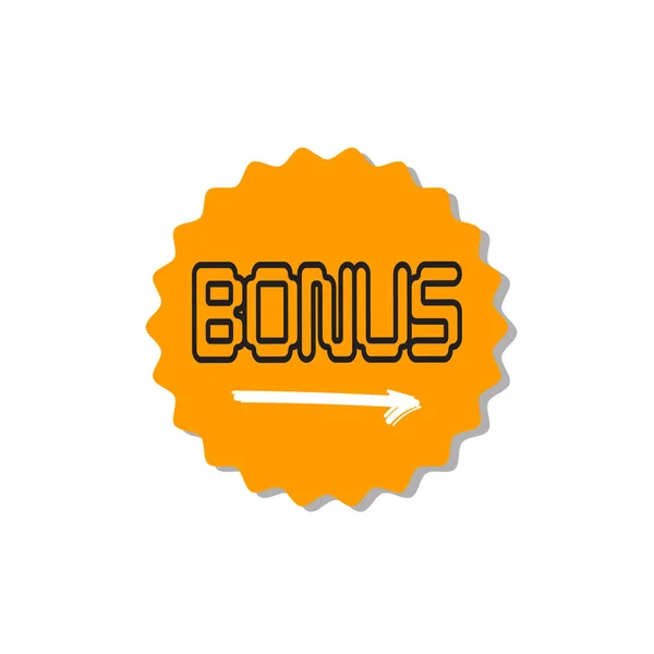 Bonus cirkulär stjärnikonen isolerade klistermärke emblem logo designelement — Stock vektor