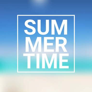 Yaz saati deniz bokeh su arka plan çerçeve tasarım rozet tatil sezon tatil logo şablonlar davet tebrik kartı baskı ve posterler için yazı bulanık.