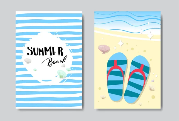 Set Sunny Beach Badge Etiqueta Diseño Tipográfico Aislado Letras Vacaciones — Vector de stock