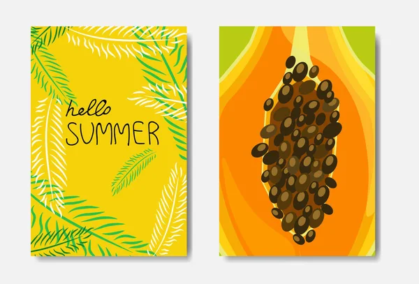 Set Sommerpalme exotische Abzeichen isolierte typografische Design-Etikett. Weihnachtsbuchstaben für Logo, Vorlagen, Einladung, Grußkarte, Drucke und Poster. — Stockvektor