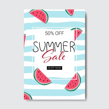 yaz satış karpuz yazı rozet tasarım etiket sezon Logo Şablonlar davet tebrik kartı baskı ve posterler dikey için alışveriş