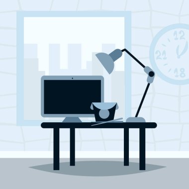 Office çalışma resepsiyon öğle yemeği molası Asya gıda kavramı şablonu tasarım çalışmaları ve animasyon düz için
