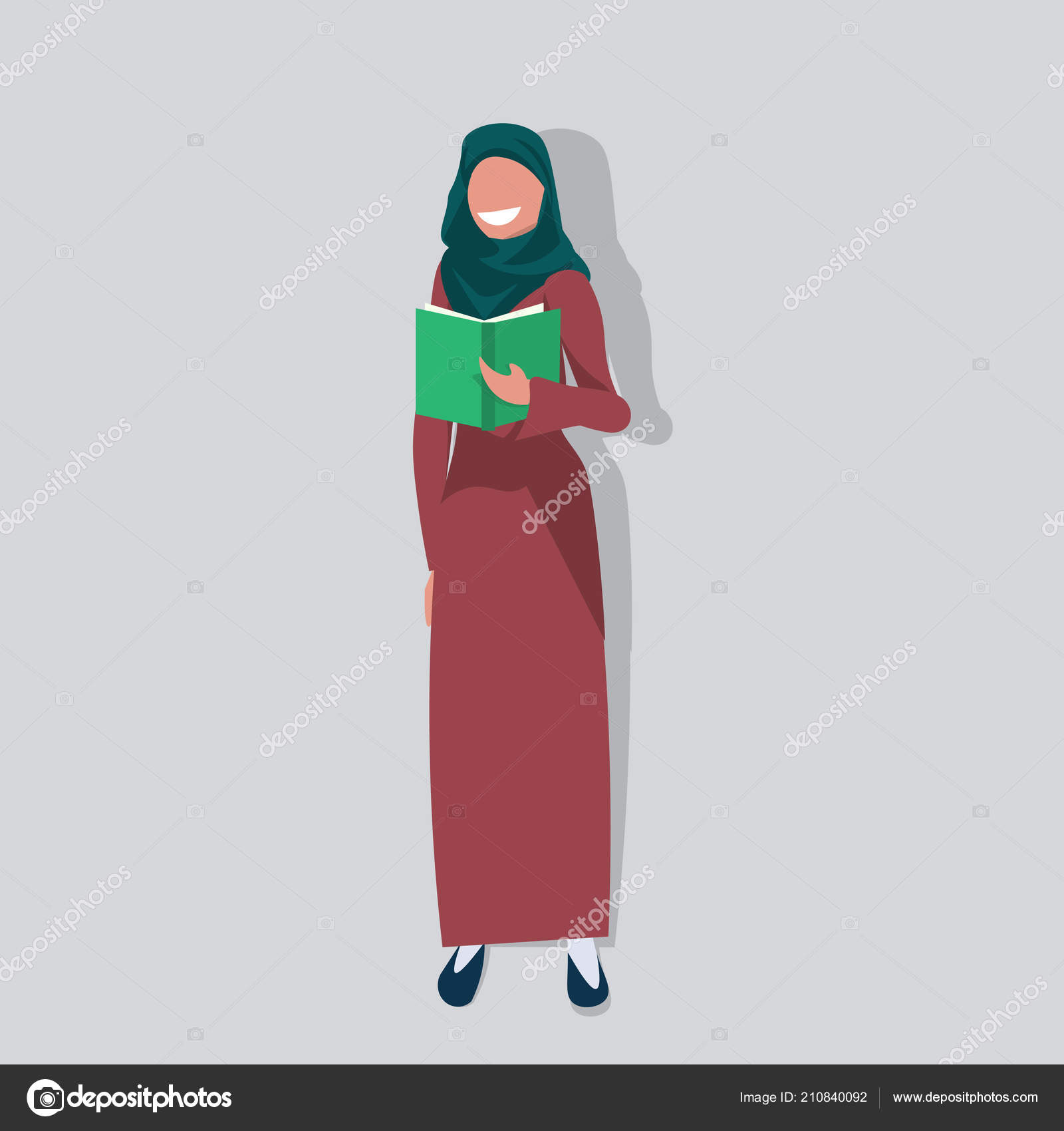 Arabské ženy drží knihy vzdělávací koncepce nosí tradiční oblečení ...