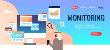 grafikler afiş kopya alanı mavi arka plan düz satış izleme Arapça işadamı online ticaret Arap adam kavramı diyagramları