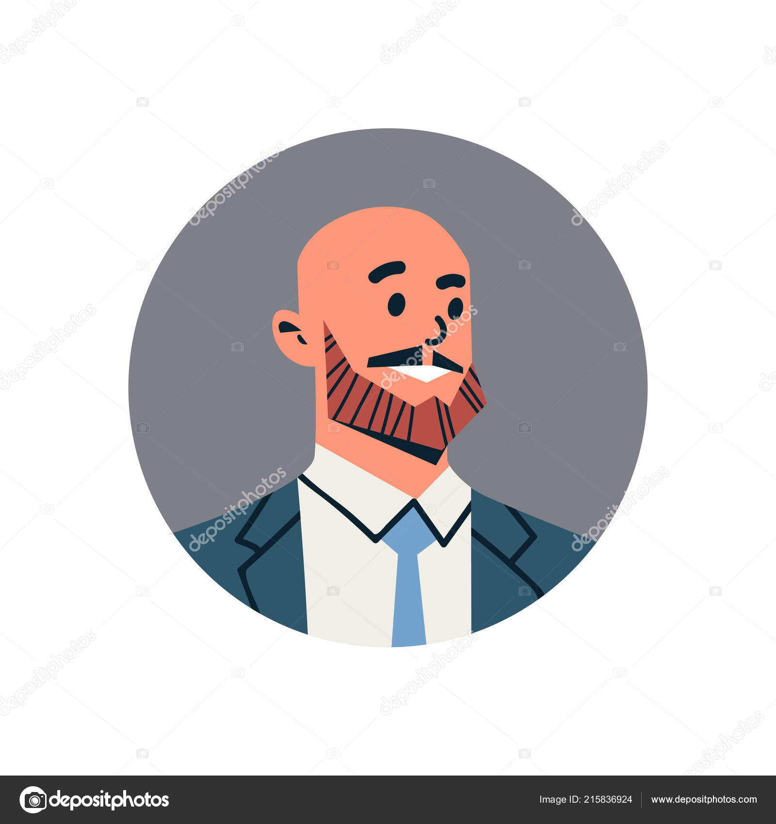 Bald head businessman avatar man face profile icon concept online support  service male cartoon character portrait isolated flat Stock Vector Image by  ©mast3r #215836924