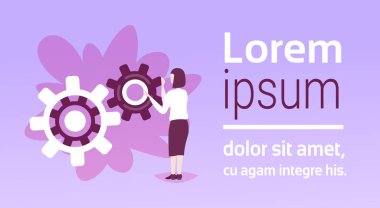 işkadını haddeleme cog tekerlek işlem iş başlangıç kavramı kadın arka görüş tam uzunlukta tam kopyaya alan yatay