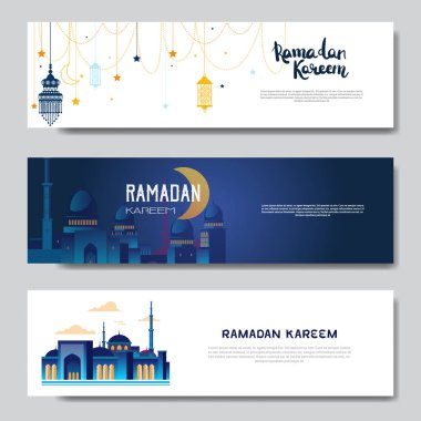 ramazan kareem Müslüman din kutsal ay düz başlık ayarla