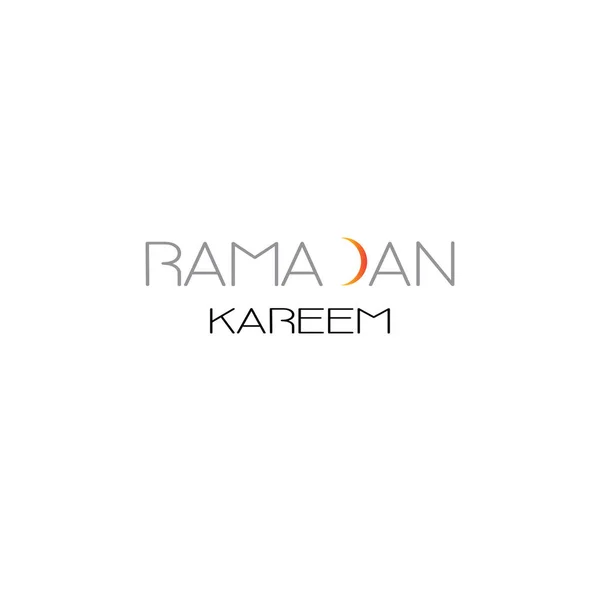 Ramadan kareem muzulmán vallás szent hónap lapos üdvözlőlapsablon fehér háttér — Stock Vector