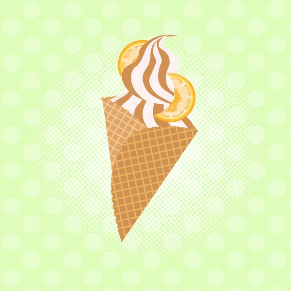 Мороженое красочный фон десерт концепции быстрого питания плоский дизайн — стоковый вектор