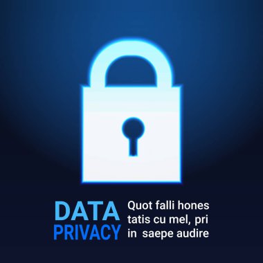 Asma kilit veri koruma gizlilik kavramı. Gdpr. siber güvenlik ağ arka plan. kişisel bilgileri koruma. bağlantı kopya alanı ağ Internet technology.