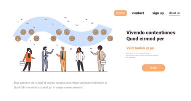 iş takım Forum bitcoin kripto para birimi başarılı ekip çalışması araştırma kavramı çizgi yatay kopya alanı beyin fırtınası